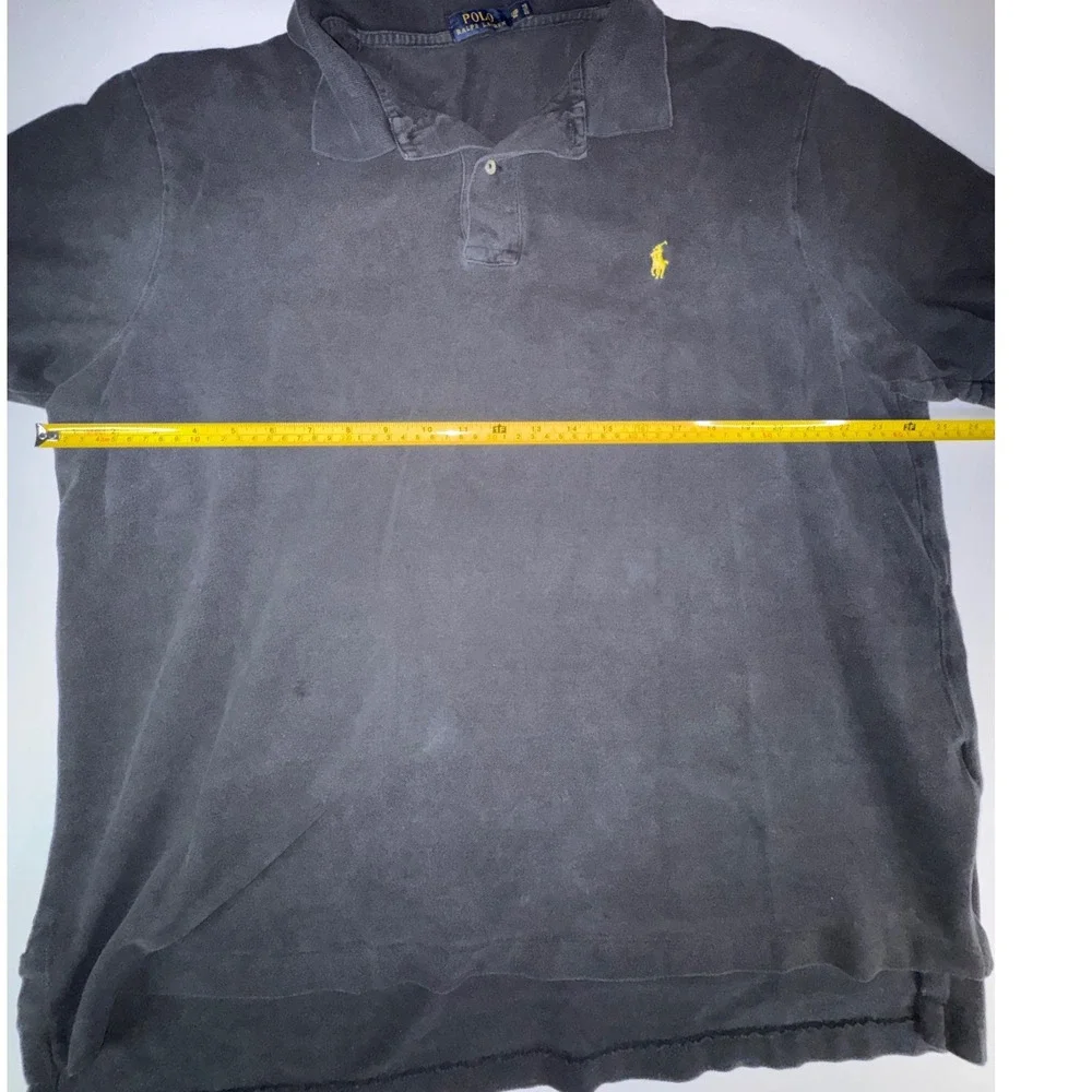 Polo Ralph Lauren Mens 2XB Big Black Short Sleeve Pique Pony Logo Polo Shirt